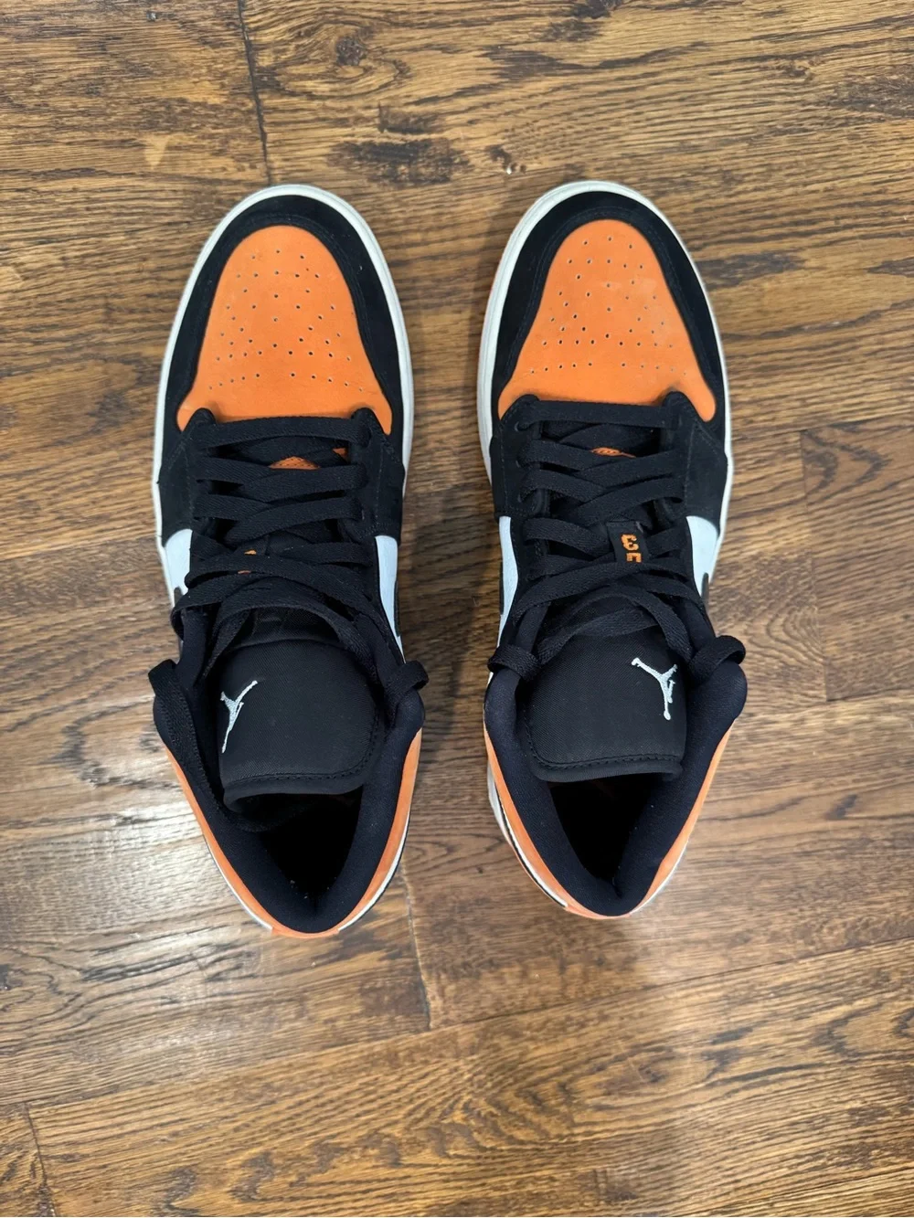 Air Jordan 1 Low Shattered Backboard Starfish Orange Black Men’s Size 10